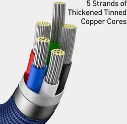 Кабель Baseus Crystal Shine Series Fast Charging Data Cable Type-C to iP 20W 1.2m CAJY000203 Blue - мініатюра 3