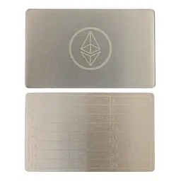 Металева пластина для зберігання сід-фрази Ethereun Mini Plate 55×90 мм + гравірувальна ручка (1 шт) - мініатюра 4