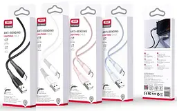 USB Кабель XO NB225 Lightning Silicone Two-Color 2.4A 1.0m Рожевий - мініатюра 2