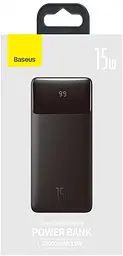 Портативний Акумулятор Power Bank Baseus 20000 mAh 15W Чорний (Оригінал) - мініатюра 8