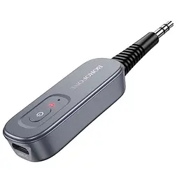 Bluetooth аудіо ресивер/трансмітер Borofone BC51 Clear way (AUX 3.5mm) Metal gray - мініатюра 2