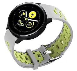 Спортивний ремінець Primo Perfor Classic для годинника Samsung Galaxy Watch Active/Active 2 Grey Green - мініатюра 2
