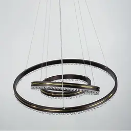 LED люстра кольору coffee на 3 кільця з золотистою смужкою Line.F A 55060/3P CF+GD - мініатюра 2