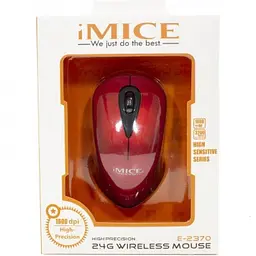 Миша комп'ютерна iMICE E-2370 бездротова USB Роздільна здатність 1600 DPI мишка Червона - мініатюра 4