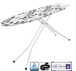 Дошка для прасування Casa Si Superstandard Basic 120x38 White/Black Leaves (CS95150E166) - мініатюра 2