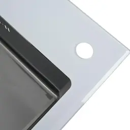 Кухонна скляна мийка Germece Handmade White Glass з нержавіючої сталі 3 мм прямокутна 60x51x20 см - мініатюра 4