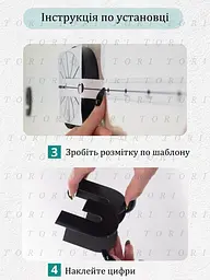 Великий настінний безкаркасний безшумний інтер'єрний 3D годинник наліпка декор для дому діаметр до 90 см сріблястий (90038300079) - мініатюра 4