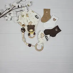 Букет з пелюшок для немовлят A.L.Babybox Лісова мелодія (BU 27207405) - мініатюра 10