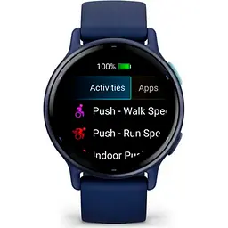 Смарт-годинник Garmin Vivoactive 5 Metallic Navy Aluminum Bezel with Navy Case and Silicone Band [010-02862-12] [111829] - мініатюра 3