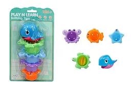 Набір іграшок для ванної Піраміда Кіт Play N Learn Bathing Toys 8855 на блістері р.28x8,5x16 см