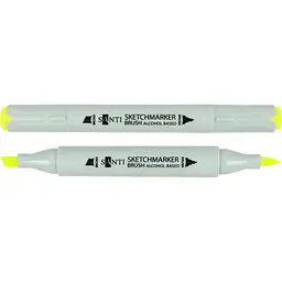 Набір спиртових маркерів Santi Brush SA-123 флуоресцентний жовтий 6 шт. (390922)