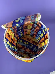 Кошик для іграшок великий кольоровий 1302 М, тканина (нейлон), складається, розмір 45х50 см, для порядку в дитячій - мініатюра 2