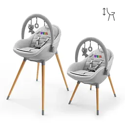 Стільчик для годування 2 в 1 Kinderkraft Fini Up Grey (KHFINIUPGRY0000) - мініатюра 6