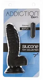 Фалоімітатор Addiction Ben 7 Dildo With Balls, 17.8 см + віброкуля в подарунок - мініатюра 6