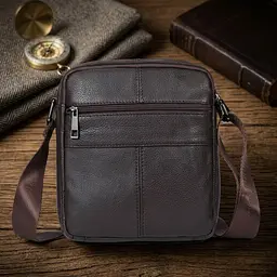 Сумка чоловіча флотар 14759 Vintage коричнева - мініатюра 4