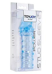 Насадка на пеніс ToyJoy Power Stud Sleeve 15.5 см (блакитний) - мініатюра 5