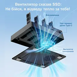 Док-станція для накопичувачів Maiwo 4*NVMe M.2 SSD Key M/B+M to USB4.0 USB-C 40Gbps (K3015P4) - мініатюра 6