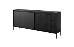 Комод Perfect Home Сенсо / Senso 2-дверний з 3 шухлядами 2D3S/187 Чорний (PFH-091136) - мініатюра 5