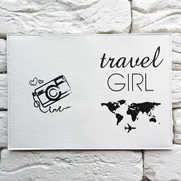 Обкладинка для паспорта Travel girl 3 (білий) - мініатюра 3