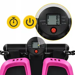 Степпер (міні-степпер) 4FIZJO Evo з еспандерами Black/Pink (P-5905973403870) - мініатюра 7
