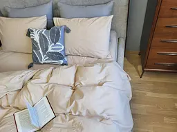 Комплект постільної білизни Washed Cotton з вареної бавовни латте Latte - двоспальний - мініатюра 2