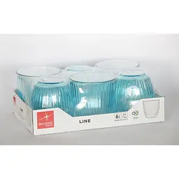 Набір склянок Bormioli Rocco Line acqua Lively blue 290 мл 6 шт. (580502VSU) - мініатюра 6