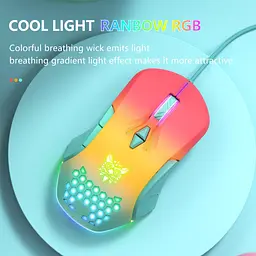 Комп'ютерна мишка Onikuma дротова C12 6400 DPI ігрова для ПК і ноутбука 7 кнопок RGB підсвітка - мініатюра 3
