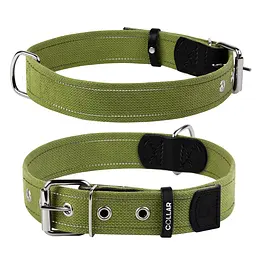 Нашийник для собак бавовняна тасьма CoLLaR Брезент (ширина 35мм довжина 51-63см)