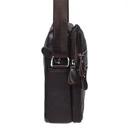 Чоловіча сумка Borsa Leather K13923 22x20x8 см Коричневий (14737) - мініатюра 4
