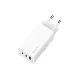 Зарядний пристрій ColorWay GaN Mini 65W PD Port PPS USB (USB-2C1A) white (CW-CHS058PD-WT) - мініатюра 5