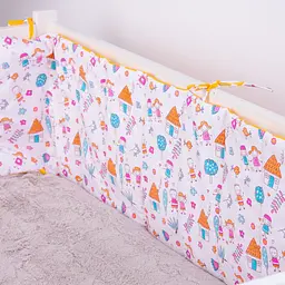 Борт в ліжечко MirSon Kids Time 18-0002 Sweet Home захисний білий - мініатюра 2