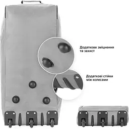 Сумка дорожня на колесах TravelZ Wheelbag 100 Liter Grey (603092) - мініатюра 7