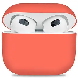 Силіконовий чохол для навушників Apple AirPods 3, Ultrathin Silicone Case, помаранчевий, захисний чохол, ультратонкий і легкий, захист від подряпин і пилу, м"який силікон, ArmorStandart (ARM60290)