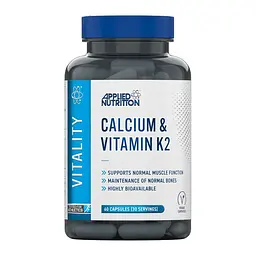 Кальцій та вітамін K2 Calcium & Vitamin K2, 60 капсул Applied Nutrition vit0004461