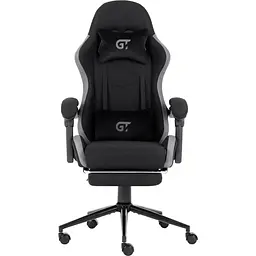 Геймерське крісло GT Racer чорне із сірим (X-2324 Fabric Black/Gray) - мініатюра 1