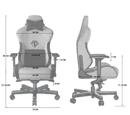 Крісло ігрове Anda Seat T-Pro 2 Size XL Black (AD12XLLA-01-B-F) - мініатюра 16