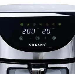 Аерофритюрниця аерогриль безмасляна Sokany SK-10031 7л 1700 Вт Чорна - мініатюра 3