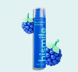 Зубная паста hismile Blue Raspberry голубая малина, с фтором и ксилитом, для отбеливания зубов 60 г - миниатюра 3