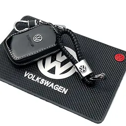 Подарунковий набір №66 для Volkswagen / килимок панелі / брелок / чохол зі шкіри наппа
