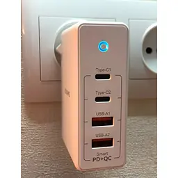 Зарядний пристрій Vokamo 2хType-C, 2хUSB Spow GaN 100W - мініатюра 5