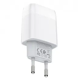 Зарядне мережеве Hoco C73A Glorious 2USB 2.4A MicroUSB Білий - мініатюра 6