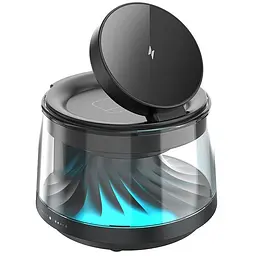 БЗП WIWU Wi-W039 Flow 5in1 wireless charger with Speaker  Night Light 15W Black - мініатюра 2