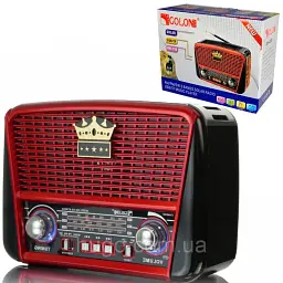 Радіоприймач акумуляторний з Bluetooth, MP3 та ліхтариком, Golon RX-BT455S AM / Портативне радіо - мініатюра 5
