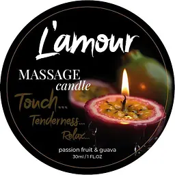 Масажна свічка Lamour Massage Candle Passion Fruit Guava, 30 мл (маракуя)
