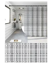 Шторка для ванної Zerix SCP-013-240x200 з PEVA (Візерунок Клітина сіра) (ZX6086)