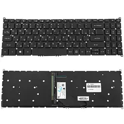 Клавіатура для ноутбука ACER (TM: P215-52) rus чорний без фрейму підсвічування клавіш