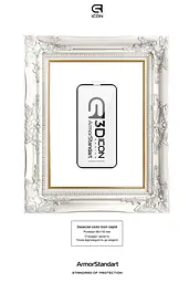 Захисне 3D скло для Apple iPhone 16e/17e, Icon 3D, загартоване, 9H, загартоване скло, повне проклеювання, протиударне, глянсове з олеофобним покриттям, на весь екран, сумісне з чохлами, проста установка, ArmorStandart (ARM76270) - мініатюра 3