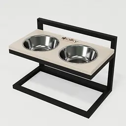 Hollky Flex M — миски на регульованій підставці для середніх собак (2 × 0.85 л) - мініатюра 2