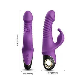 Вібратор-кролик B - Series Joy Zing 22.7 см (рожевий) - мініатюра 12