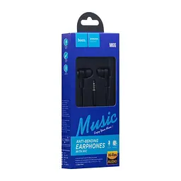Провідні навушники Hoco M66 Passion in-line control eaphones with mic Hi-Res, 3.5mm, 1.2m, black - мініатюра 4